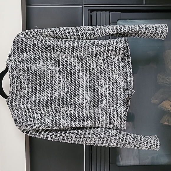 Loft Black White Asymmetrical Zip Moto Blazer Jacket, Size S - Picture 4 of 10